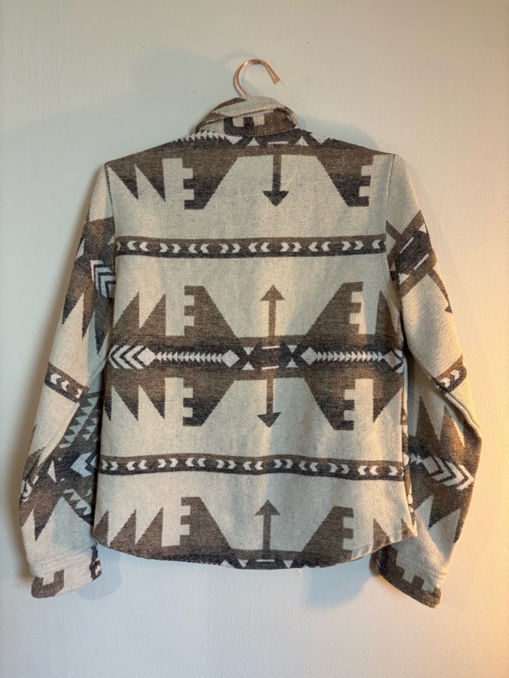Outback Trading Co. Women's Aztec Button-Up Jacket - Cream & Brown - Picture 3 of 3